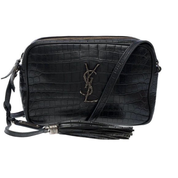 YSL Lou Croc-Embossed Camera Bag - Picture 8 of 9